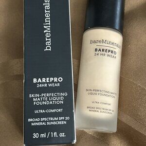 bareMinerals BAREPRO Skin-Perfecting MATTE Liquid Foundation Fair 12 Cool NIB